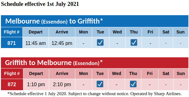 Flight Schedule